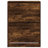 thumbnail of Helloshop26 - Armoire à chaussures range chaussures rangement meuble entrée couloir salon 2 tiroirs rabattables fumé brun 02_0021334