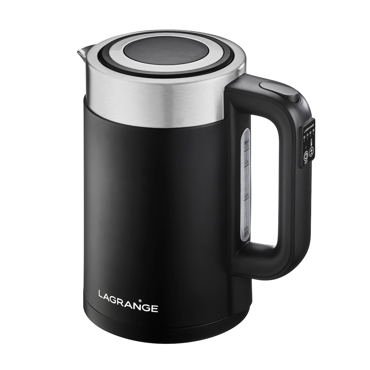 Lagrange bouilloire programmable noir mat intérieur inox 1,L 2000W 509041