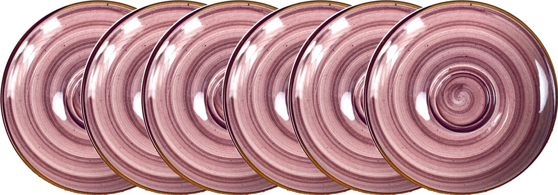 6x Bonna Aura Blackberry Rita Untertasse 12cm Lila Porzellan ABBRIT02KT Teller Unterteller Kaffeeteller Geschirr
