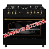 thumbnail of Solthermic Cocina Gas Negra Rústica 90x60 Horno Electrico Panoramico
