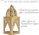 thumbnail of LAYBA Marokkanische Laterne M (32,5cm) Gold | Orientalisches Windlicht aus Messing | Boho Vintage Tischdeko