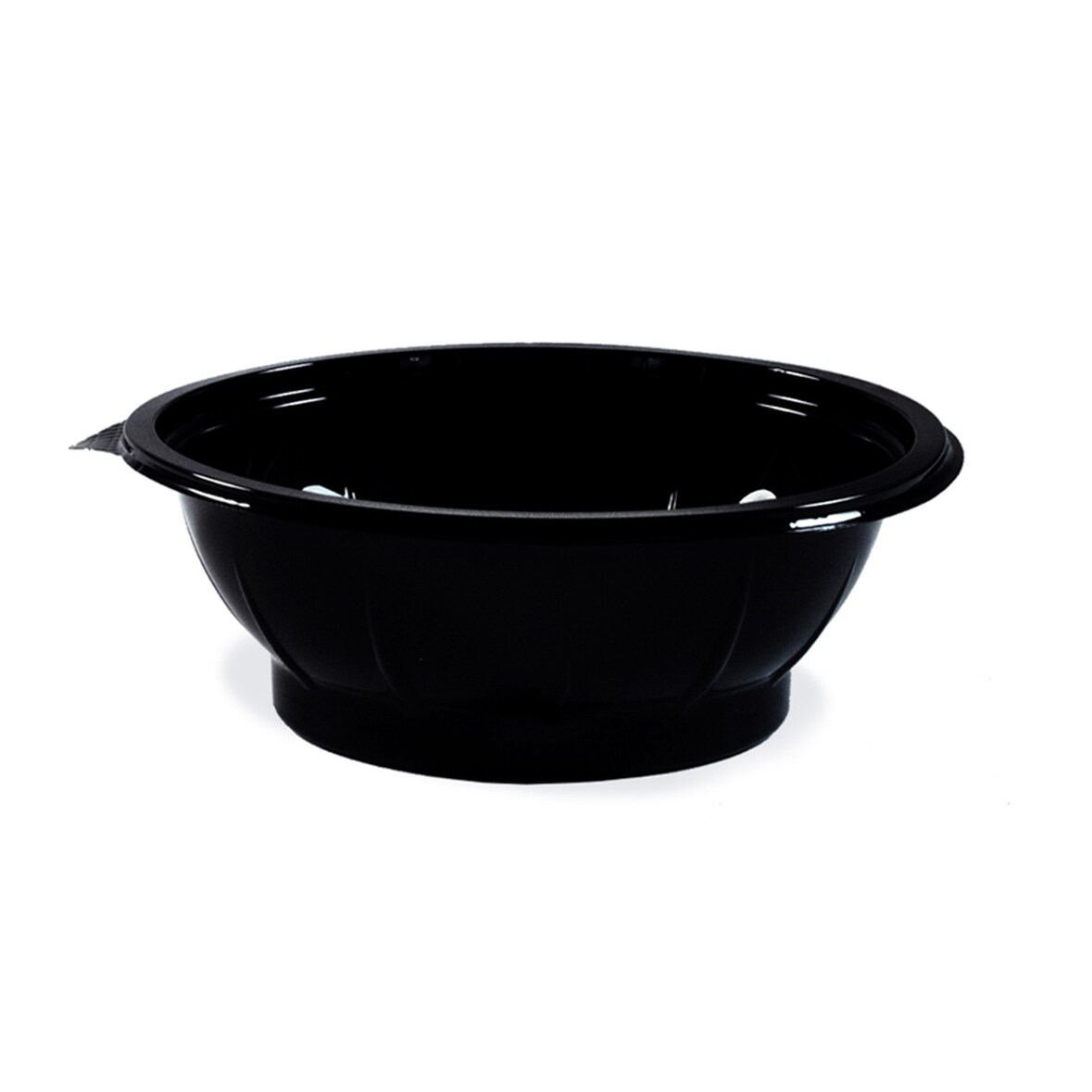 50x Salatschalen rund O 17,6 x 5,9 cm schwarz 600 ml (PET)