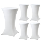 thumbnail of 5er Set Stehtischhusse 60 cm weiß Tischdecke Husse Partytisch Bistrotisch Decke