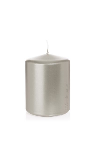 Wiedemann Kerzen Stumpenkerzen Silber 100 x Ø 78 mm, 8 Stück