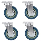 thumbnail of Rodas em borracha maciça COSHANÓ 360º com placa metálica, rolamento duplo de esferas. capacidade 280kg. 3" / 76 mm