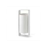 thumbnail of lula g, lámpara de mesa de metal blanco y pantalla blanca, faro de barcelona