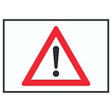 thumbnail of Achtung Schild Symbol A1 Rückseite selbstklebend