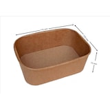 thumbnail of 300 Salatschalen to go aus Pappe rechteck  1000ml mit rPET Deckel