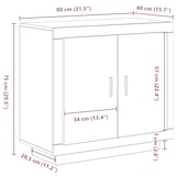 thumbnail of vidaXL Sideboard Schwarz Eiche 80x40x75 cm Holzwerkstoff