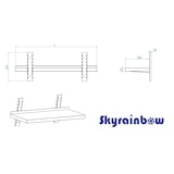 thumbnail of Skyrainbow Wandbord Edelstahl verstärkt, 1 Boden, 180x30