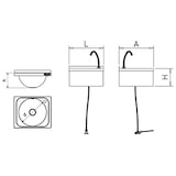 thumbnail of Lavamanos mural  con pedal Fabricante: Fricosmos. Referencia: 061204