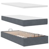 thumbnail of vidaXL Ottoman-Bett mit Matratzen Dunkelgrau 90x190 cm Samt
