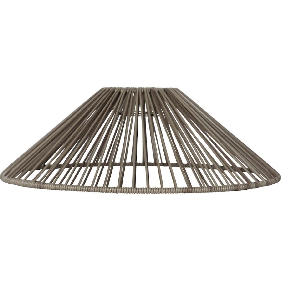 Lampenschirm wetterfest für E27 D: 38cm Terrasse Balkon Rattanoptik beige