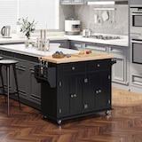 thumbnail of HOMCOM Carrello da Cucina con Cassetti Armadietti e Portaspezie Nero