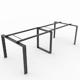thumbnail of Oficit. Mesa de reuniones. Estructura metálica Marco Abierto negro con tablero nogal. Fabricado en España. Medidas: 240x100cm (largo x ancho)