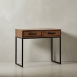 thumbnail of Konsolentisch Sheesham Massivholz / Metall 90x76x36 cm Flurtisch, Anrichte Wohnzimmertisch Schmal, Design Schreibtisch