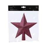 thumbnail of Christbaumspitze Stern Glitzer 19cm Weihnachtsbaumspitze Tannenbaumspitze Christbaumschmuck Weihnachtsbaumschmuck Weinrot Beere