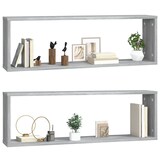 thumbnail of vidaXL Wandregale 2 Stk. Grau Sonoma 80x15x26,5 cm Holzwerkstoff