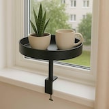 thumbnail of WellHome - Rundes Tablett aus schwarz lackiertem Metall Ø 36cm