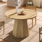 thumbnail of Esstisch rund MDF Eichenfarbe 120x120 cm für 4-6 Personen