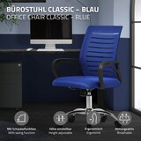 thumbnail of Ergonomischer Bürostuhl mit Armlehnen Netzgewebe Blau mit Rollen