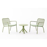 thumbnail of METRO PROFESSIONAL Bistroset Relax Soto, 3-tlg., Aluminium, 1 Tisch, 2 Stühle, oliv