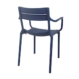 thumbnail of Lot de 4 fauteuils de terrasse en plastique bleu pacific