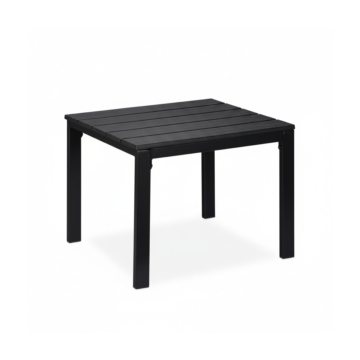 Relaxdays Beistelltisch Balkon, wetterfest, auch für Terrasse und Garten, HBT: 39x52x48 cm, Outdoortisch klein, schwarz