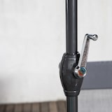 thumbnail of Guarda-sol de exterior para jardim, hexagonal, dobrável, inclinável, abertura com manivela, tecido em poliéster, estrutura alumínio Levante/Verde