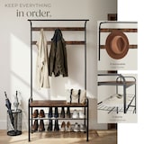 thumbnail of tectake Garderobe 85,5x36x184cm Industrial Holz Dunkel, Rustikal
