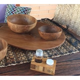 thumbnail of Plato redondo de madera de teka Ø 15 cms  (pack de 3 unidades)