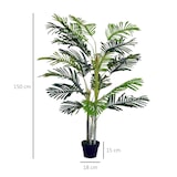 thumbnail of Outsunny Palmeira Artificial 150cm com Aspecto Realista Planta Artificial Decorativa com Vaso Casa Varanda Jardim Verde