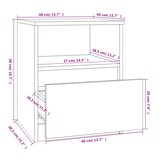 thumbnail of Table de chevet chêne fumé 40x40x50 cm bois d'ingénierie