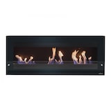 thumbnail of PURLINE Schwarzer Panorama-Bio-Wandkamin mit dreifacher Flamme MELIBEA B