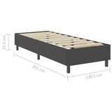 thumbnail of vidaXL Boxspring-Bettgestell Grau Stoff 100x200 cm