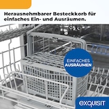 thumbnail of Exquisit Mini-Geschirrspüler, Tischspülmaschine, 55 cm breit, spülmaschine klein, Auto Türöffner, ECO-Modus, GSP5206-030D silber