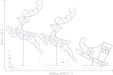 thumbnail of vidaXL Weihnachtsdeko LED Rentiere & Schlitten Acryl 260x21x87 cm