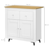thumbnail of HOMCOM aparador de cocina buffet auxiliar de comedor moderno con puertas dobles y 2 cajones para salón entrada oficina 78x35x80 cm blanco