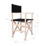 thumbnail of WellHome - Sedia Sunset rifinita senza vernice-tela nera 51x46x86 cm