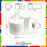 thumbnail of DayBays 120 Rollen Handtuchrolle Mini Deluxe 2-lagig 187 Blatt Zellstoff Extra Weich Weiß