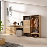 thumbnail of Schuhschrank, Platzsparender Schrank, 297x35x145 cm, Schlafzimmer, Offener Schrank, Kommode, Schminktisch, Modern Style, Eiche _458_30