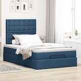 thumbnail of vidaXL Ottoman-Bett mit Matratze & LEDs Blau 120x200 cm Stoff