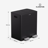 thumbnail of EcoVista Mülleimer mit Kompostbehälter Abfalleimer 40 Liter + 3L Kompostbehälter Soft-Close Schwarz