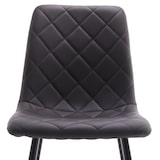 thumbnail of METRO PROFESSIONAL Silla de restaurante tapizada Jara, juego de 2, acero/piel sintética, marrón/negro