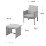 thumbnail of SVITA DENVER Rotan Zitgroep Grijs