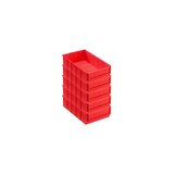 thumbnail of PROREGAL 5x Rote Industriebox 300 B | HxBxT 8,1x18,3x30cm | 3,4 Liter | Sichtlagerkasten, Sortimentskasten, Sortimentsbox, Kleinteilebox