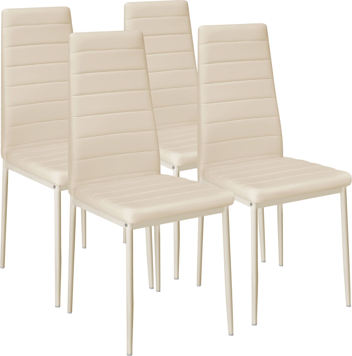 tectake Sillas de comedor THOMAS - Juego de 4 beige