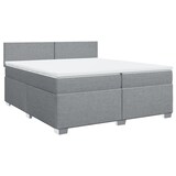 thumbnail of vidaXL Boxspringbett mit Matratze Hellgrau 200x200 cm Stoff