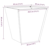 thumbnail of Helloshop26 - Hochbeet/Pflanzkasten in Olivgrün für Pflanzen Blumen und Terrasse/Garten 30 x 30 x 30 cm grüner Stahl 02_0038691