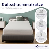 thumbnail of Träumegut24 - AquaFlex 7-Zonen Kaltschaumatratze 80x200cm | H2&H3 | Hypoallergen | Bezug abnehmbar & waschbar | OEKO-TEX | (10cm, 80x200cm)